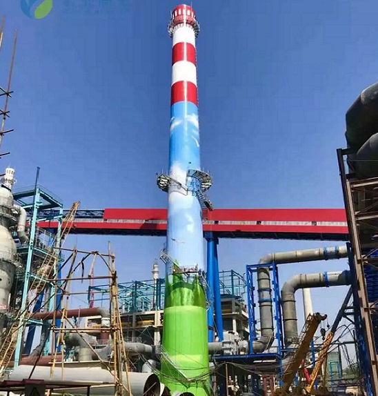 烟囱粉刷美化:绿色技艺绽放光彩,让工业风景重焕生机！